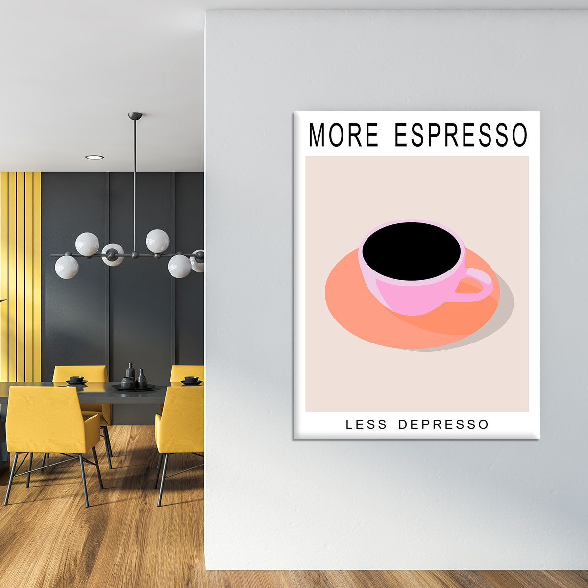 More Espresso Less Depresso Canvas Print or Poster