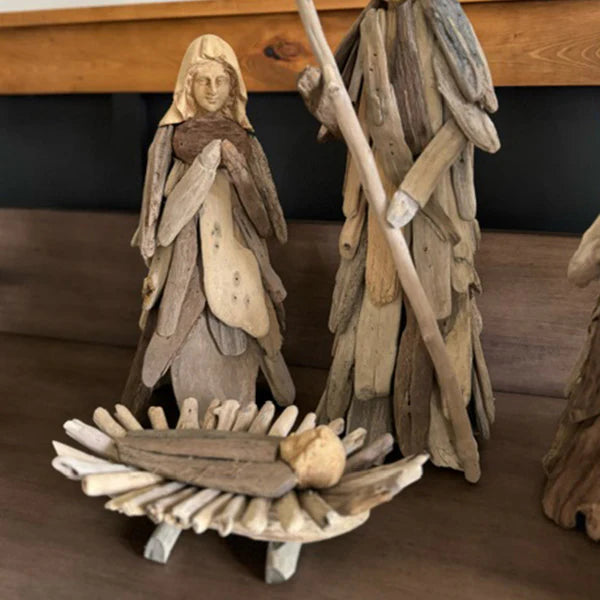Set of 6 Driftwood Nativity Set