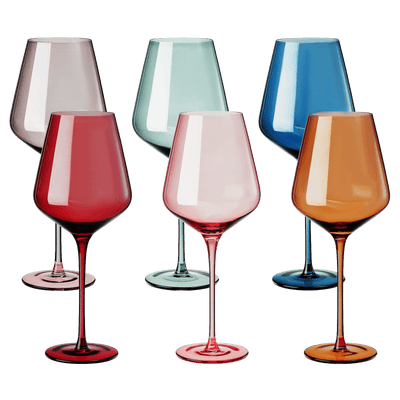 Tonal Stemmed Wine Glassware, Set of 6