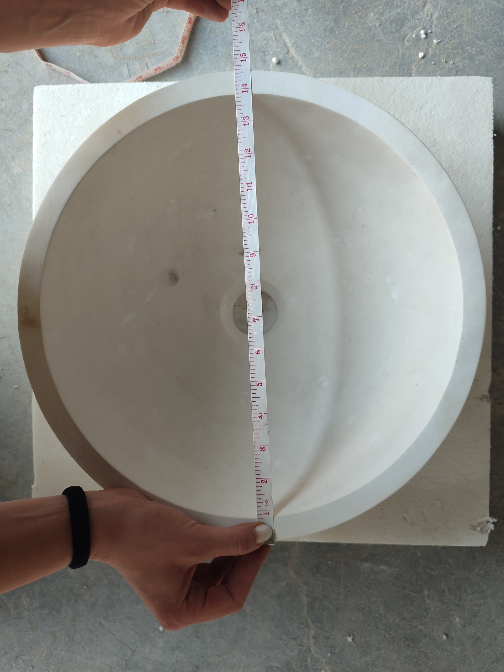 Natural Stone Classic Limestone Vessel Sink (D)15