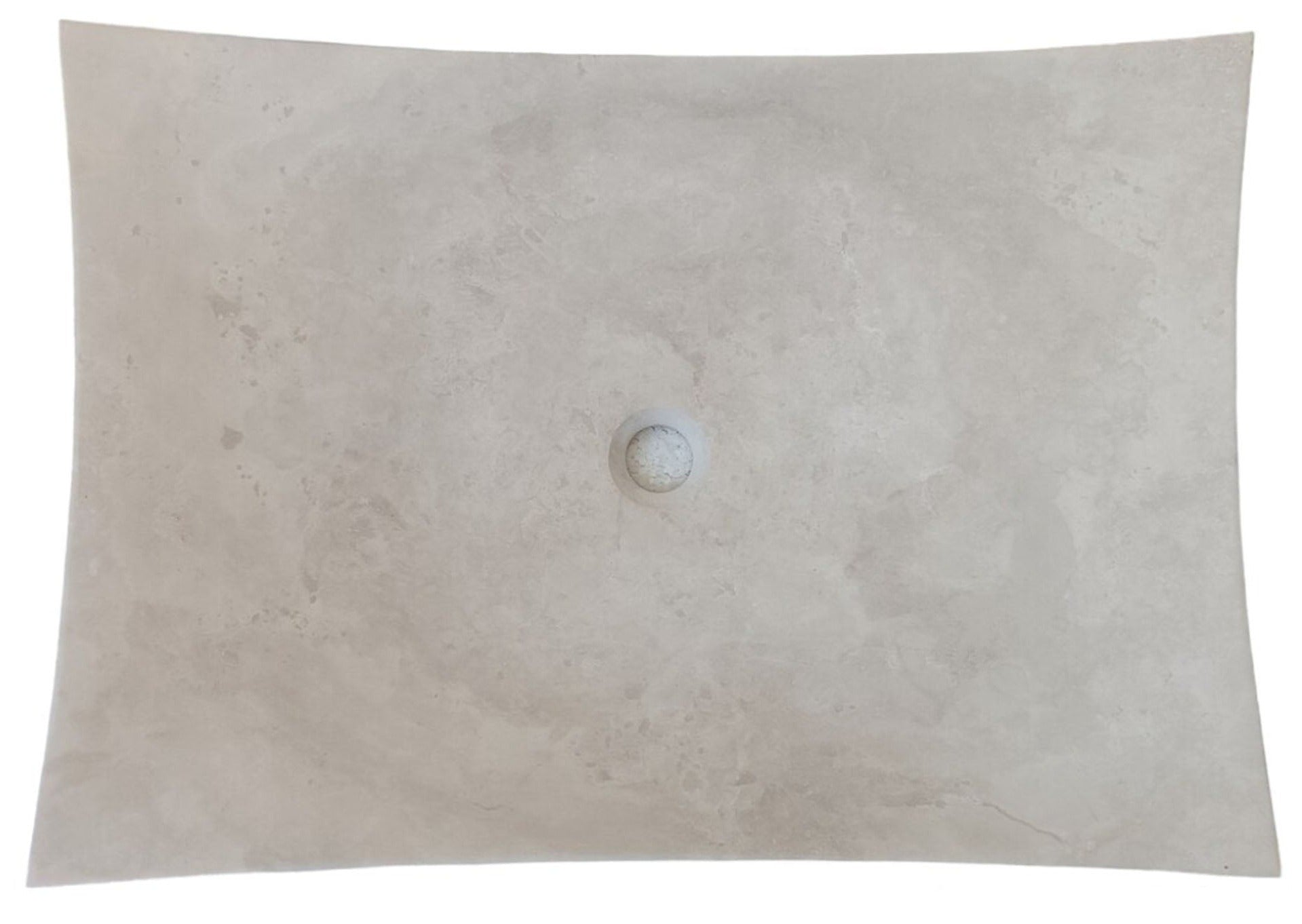 Natural Stone Light Travertine Unique Modern Special Design Customizable Vessel Sink (W)25.6