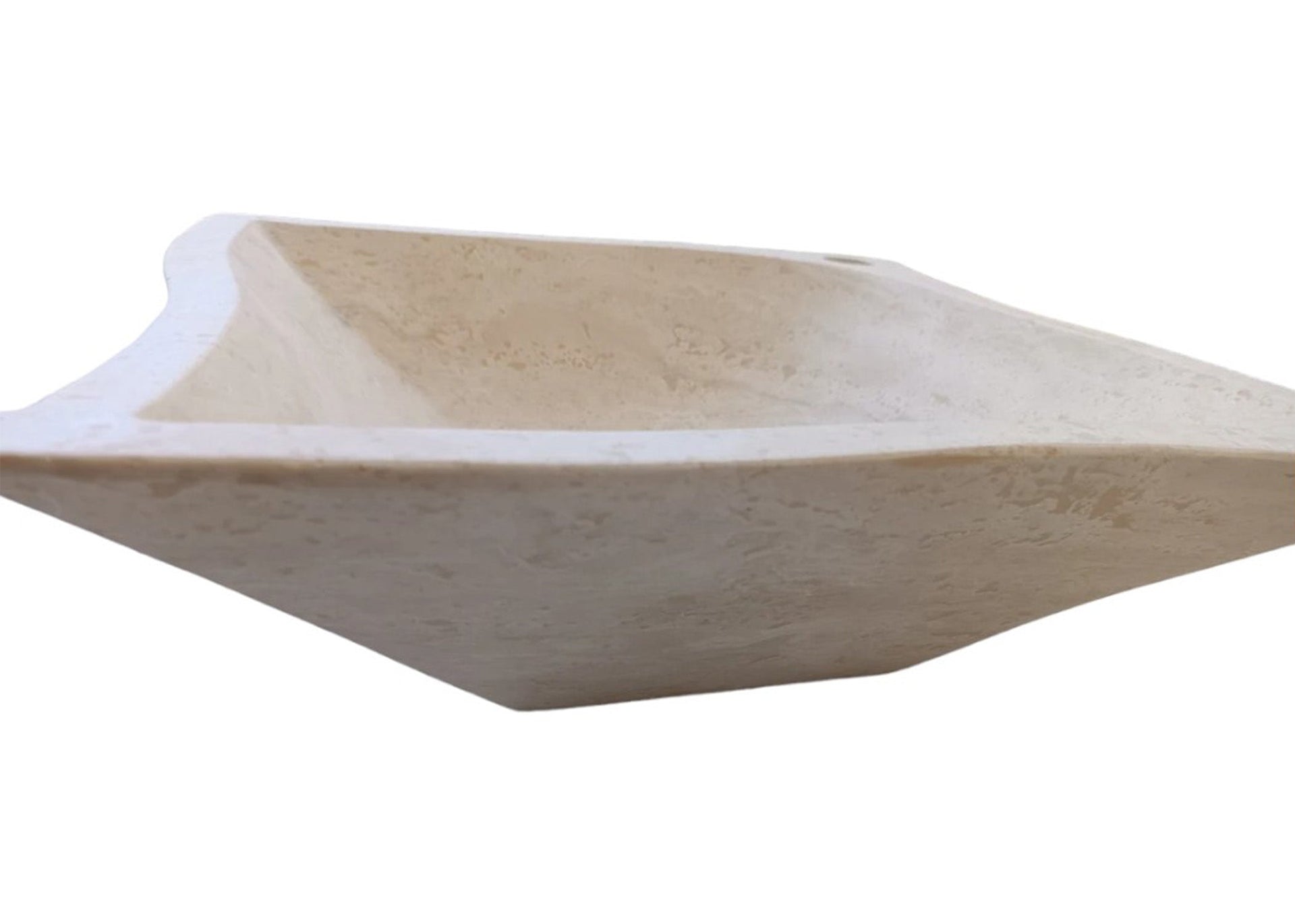 Natural Stone Travertine Unique Modern Special Design Vessel Sink (W)17.7