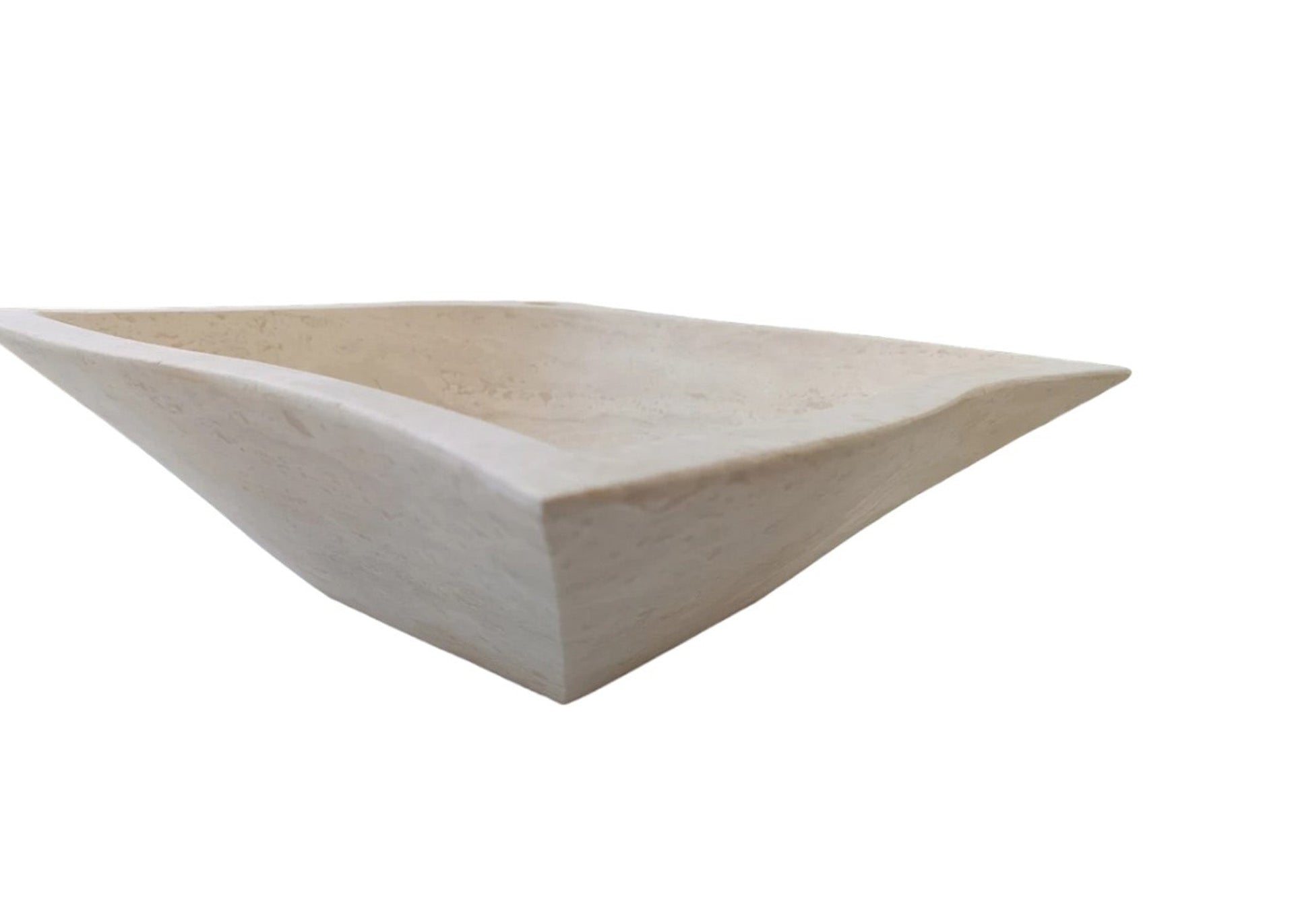 Natural Stone Travertine Unique Modern Special Design Vessel Sink (W)17.7