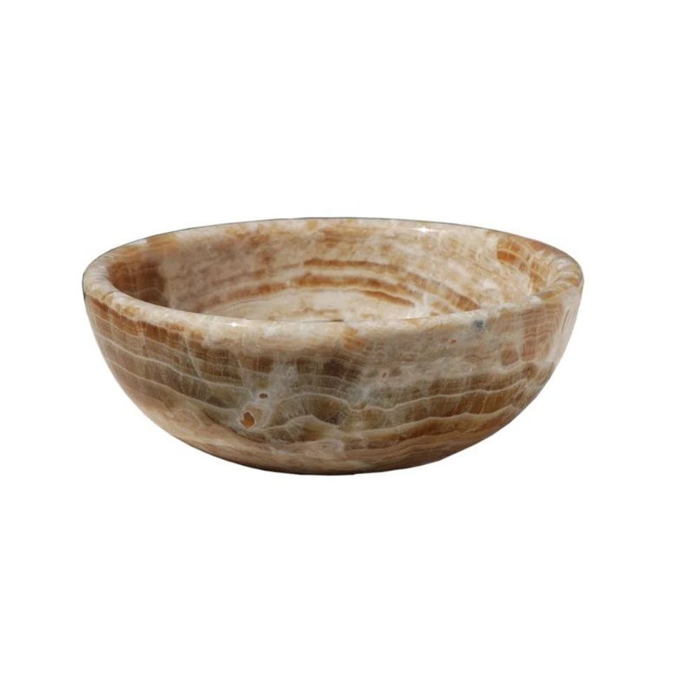 Natural Stone Honey Onyx Vessel Sink (D)16