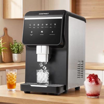 Nugget Ice Maker with Self Dispensing 80 LBS Per Day Chewable Pellet Ice Machine