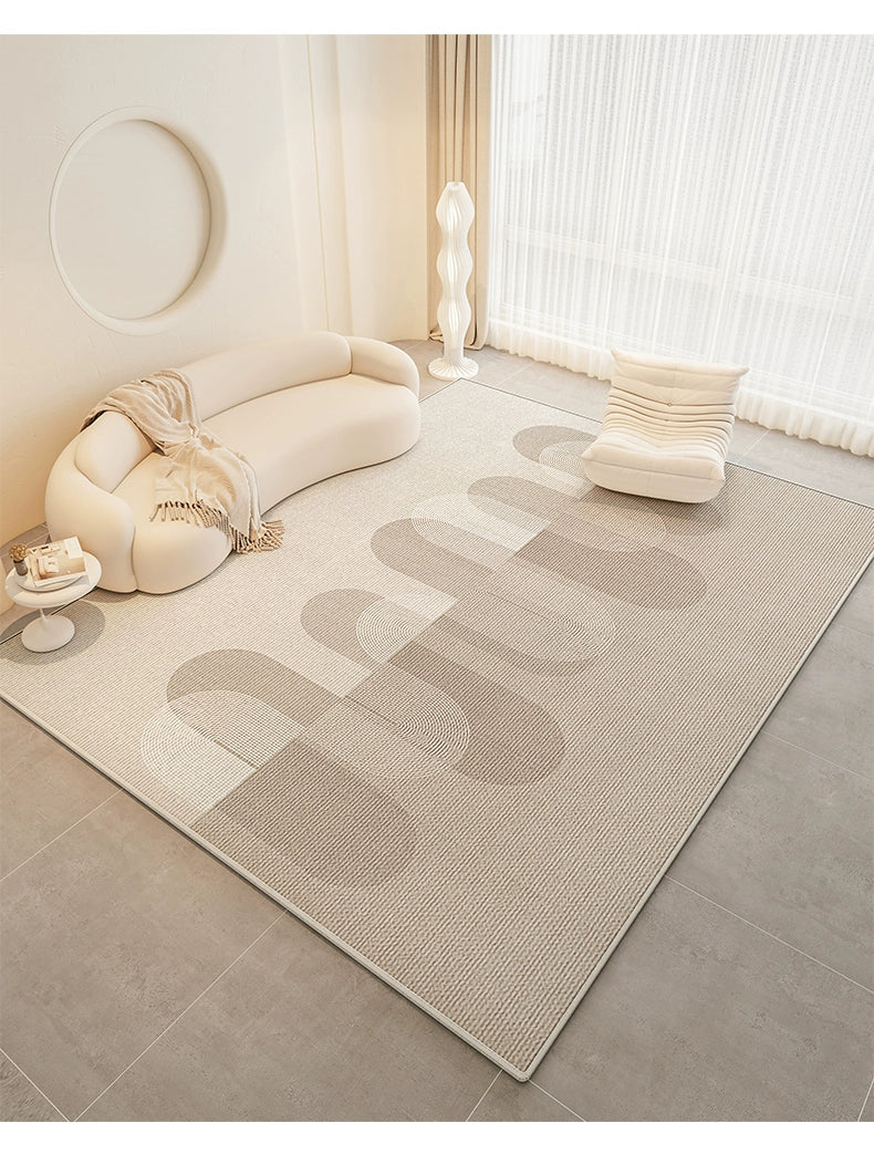 Cream Style Washable Erasable Waterproof Bedroom Classy Carpet