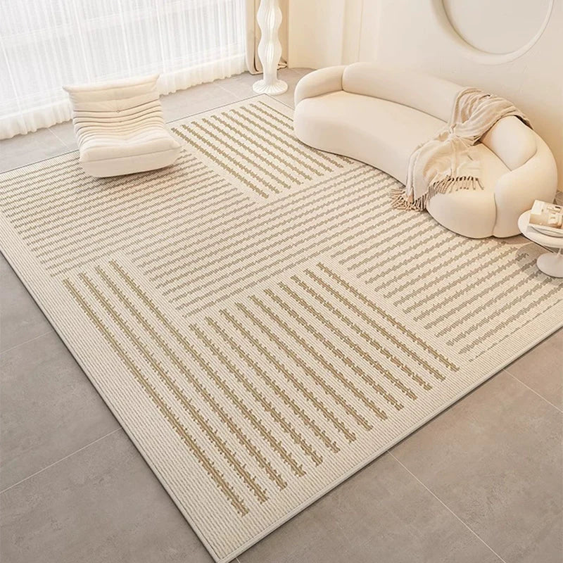 Cream Style Washable Erasable Waterproof Bedroom Classy Carpet