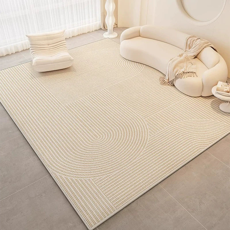 Cream Style Washable Erasable Waterproof Bedroom Classy Carpet