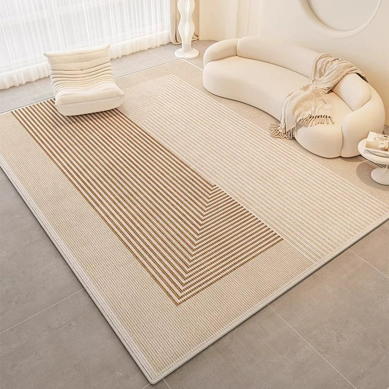 Cream Style Washable Erasable Waterproof Bedroom Classy Carpet