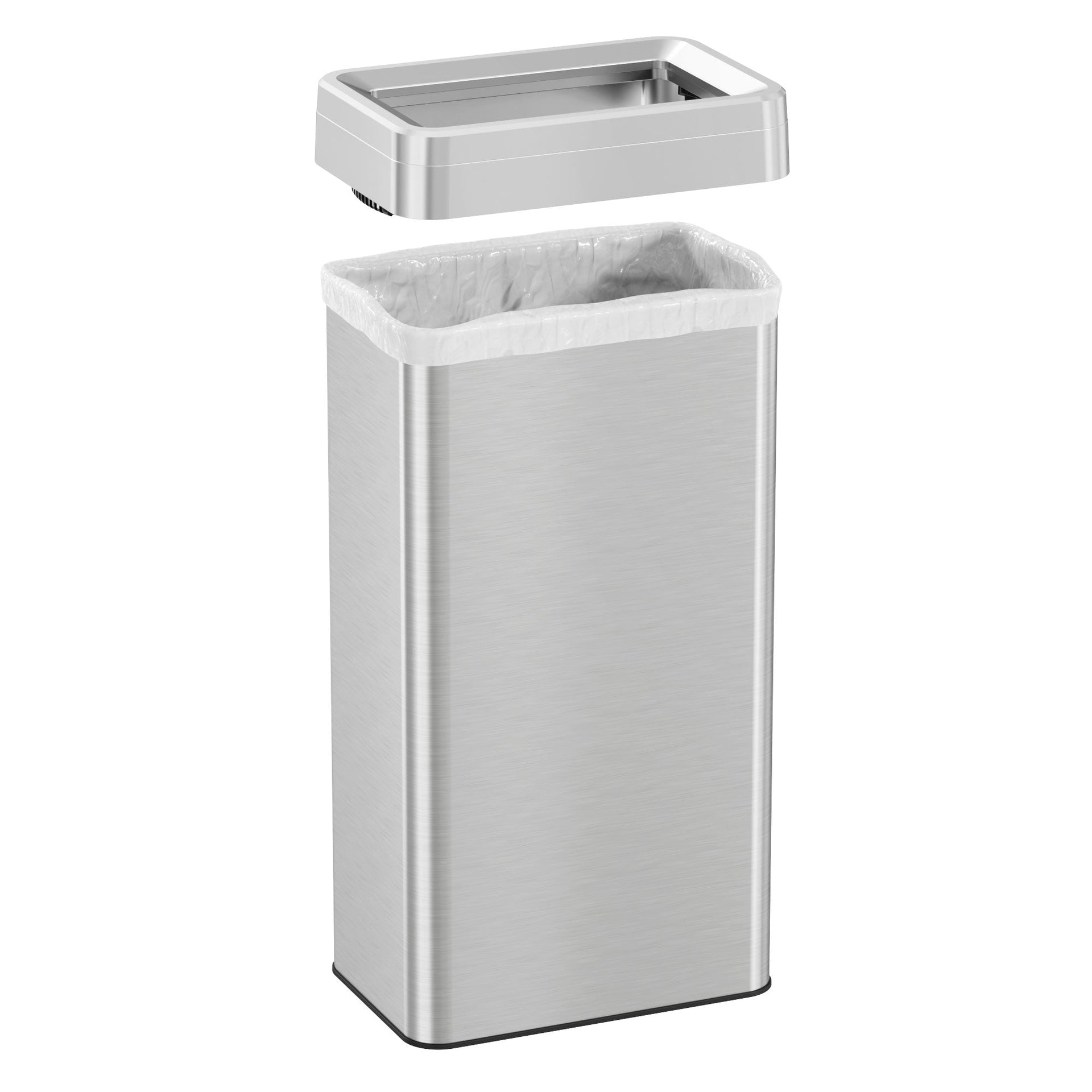 21 Gallon / 80 Liter Rectangular Open Top Trash Can