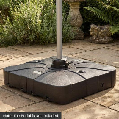 Outdoor Cantilever Umbrella Base Square Water and Sand Fillable Base-35 Inches