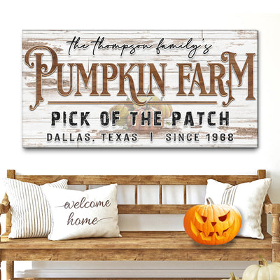 Pick Of The Patch Pumpkin Farm Sign II