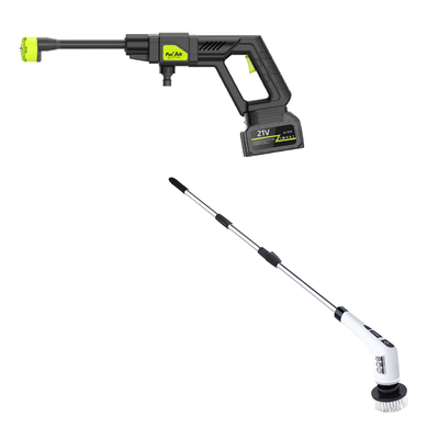 Pro Cleaning System: Cordless Pressure Washer & Rechargeable Power Scrubber