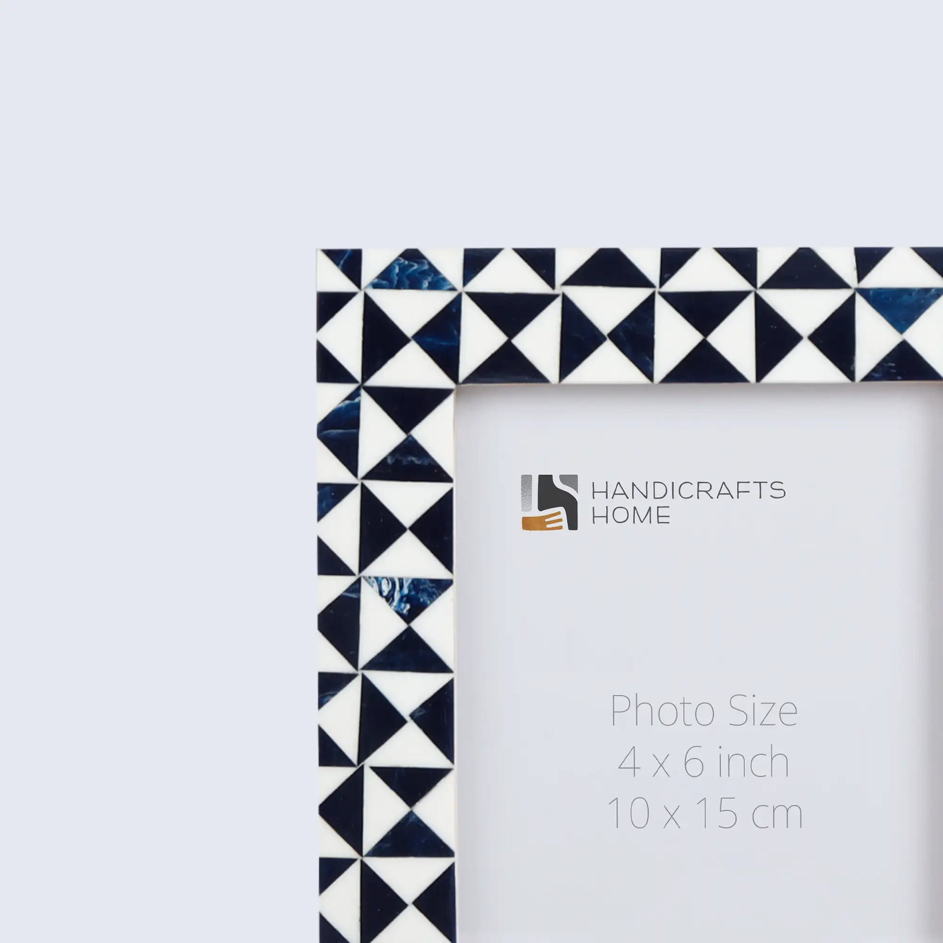 Picture Frames Marquet Indigo Pattern Resin Inlay Collection in 8 Sizes, Pack of 2