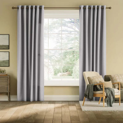 Signature Caleb 50x 84-Inch Grommet Modern Farmhouse Panel in Grey