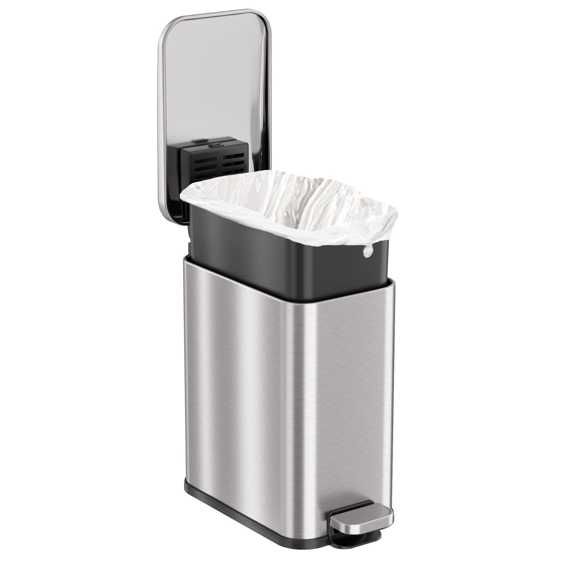 1.3 Gallon / 4.9 Liter SoftStep Slim Step Pedal Trash Can