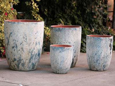 Tall Milano Cone Planters - (Aegean) By Plantatorem