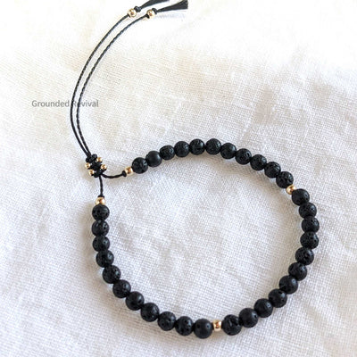 Lava Tassel Tasbih Bracelet | Women's Misbaha - 33 Beads, 4mm