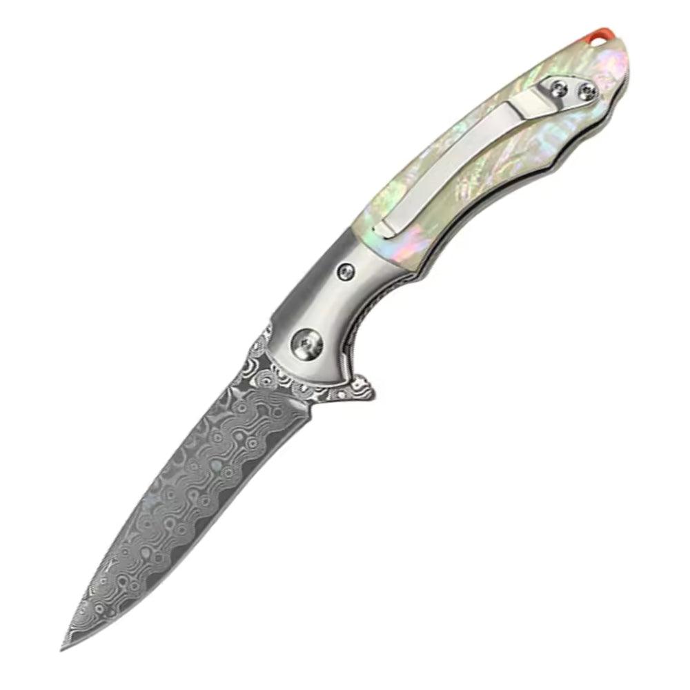 Pearl Japanese VG10 Pocket Knife with Clip & Mother of Pearl Handle