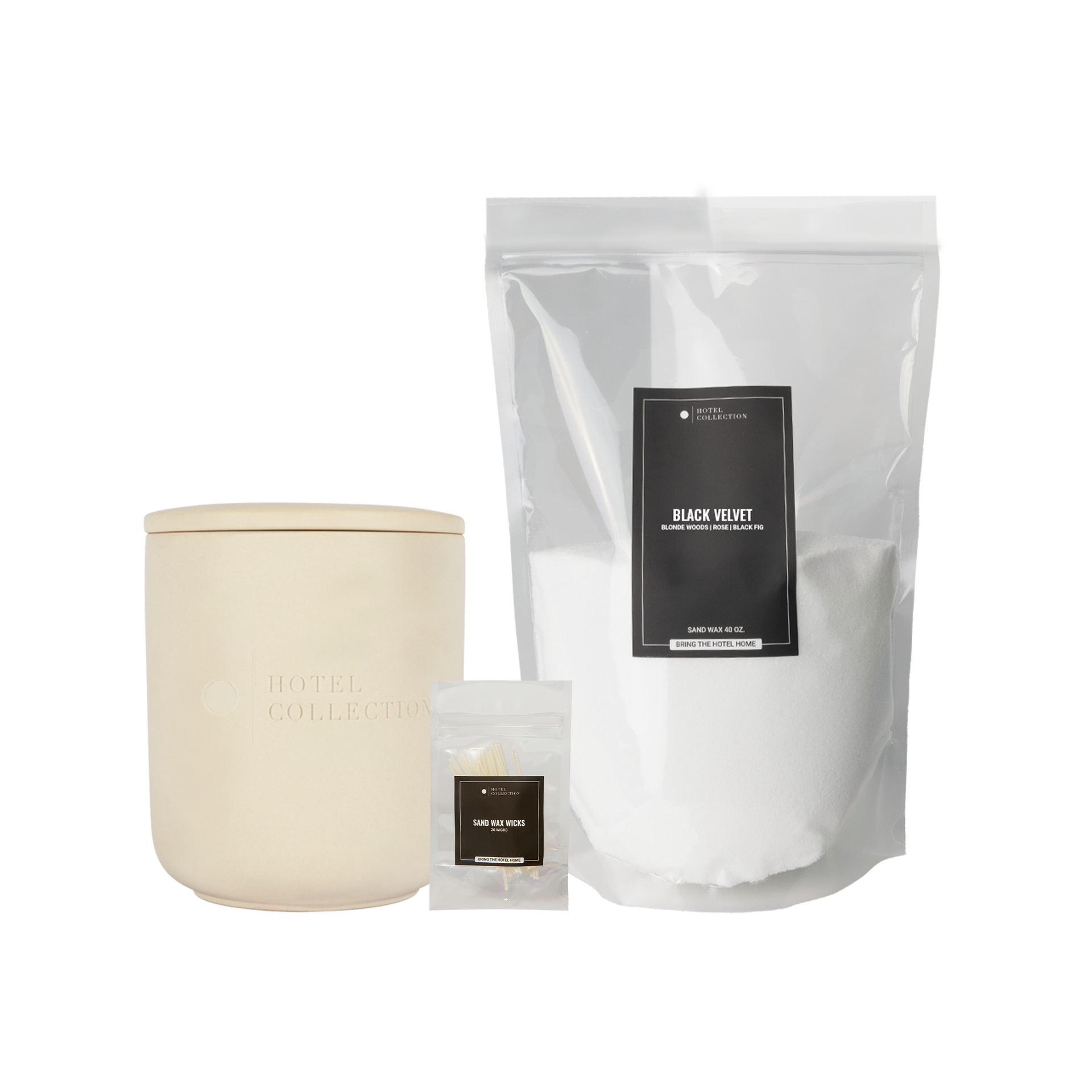 Petite Ceramic Sand Wax Set