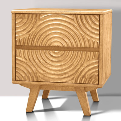 Acacia Harmony Nightstand with 2 Drawers