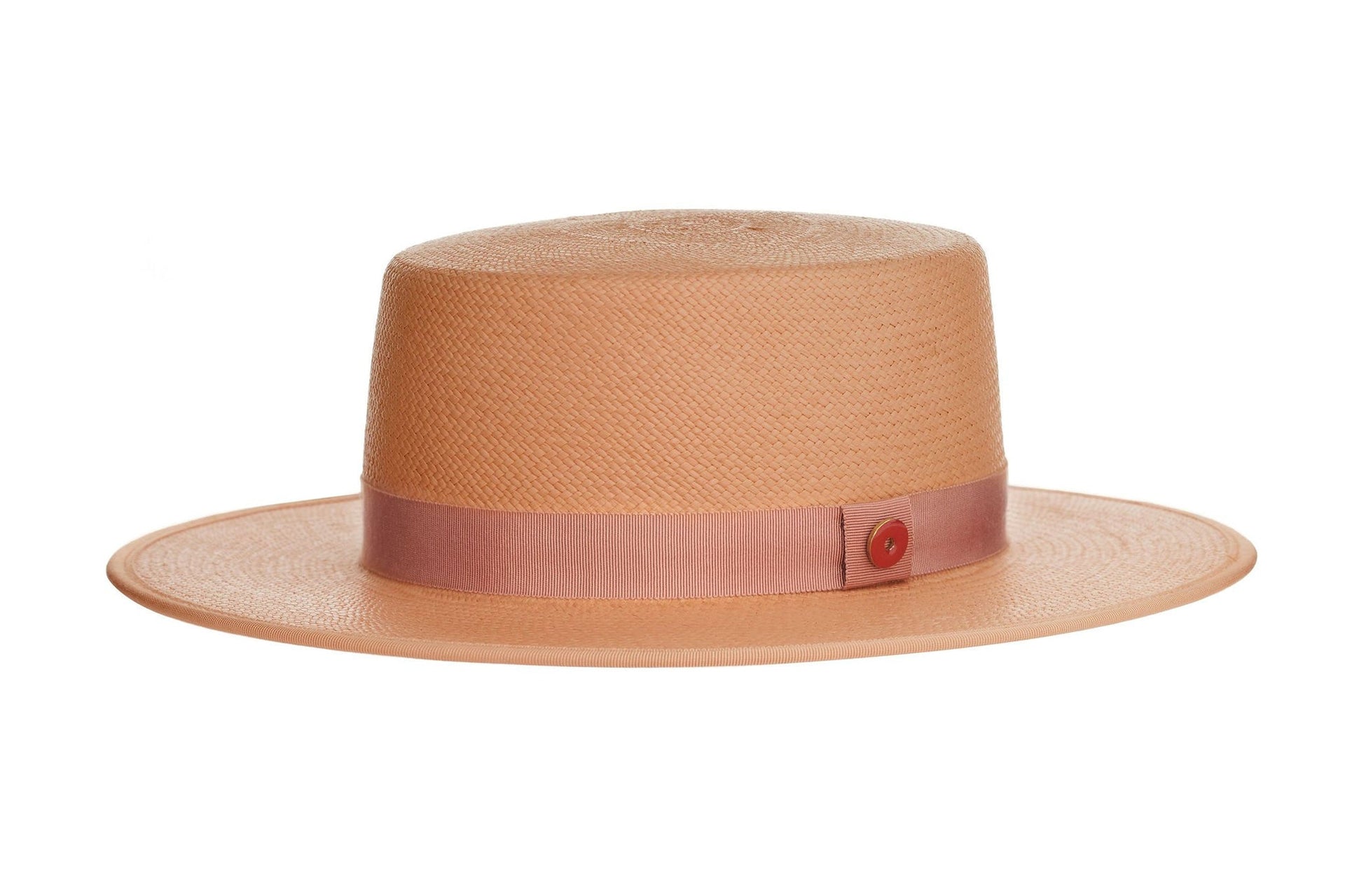Derby (Salmon Pink Straw) Hat