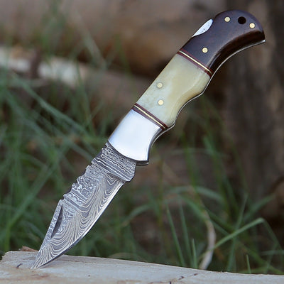 Falcon Pocket Knife with Exotic Rosewood Handle