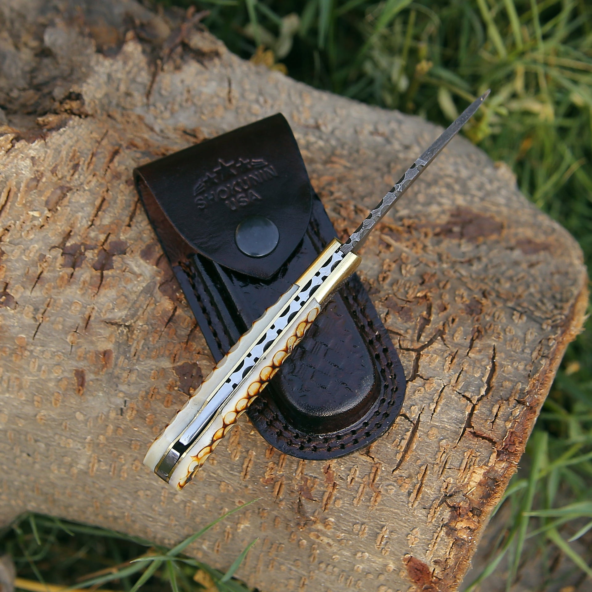 Firestrike Pocket Knife with Charred Bone Handle