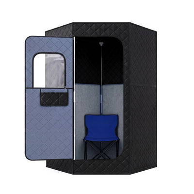 Portable Far Infrared Sauna Box for Home Full Body Sauna Tent-Black