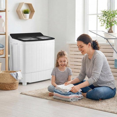 Portable Washing Machine 18 lbs Mini Laundry Machine with 11 LBS Washer-Black