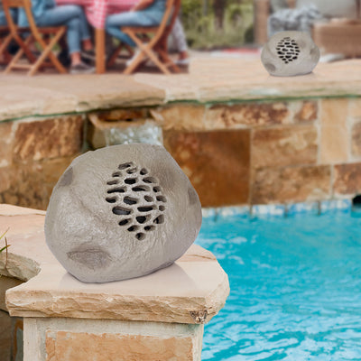 Solar Gray Bluetooth Enabled Rock Speaker
