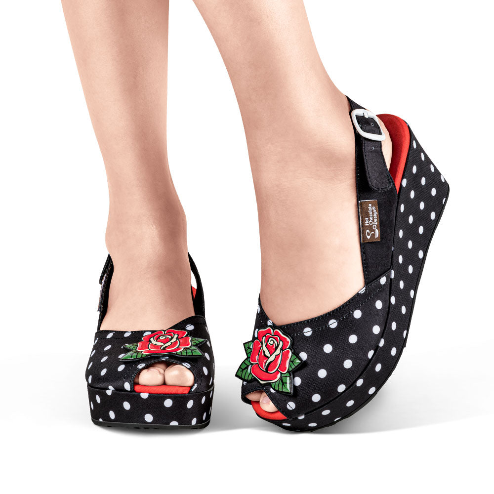 Chocolaticas® ROCKABILLY Women's Wedge Sandal