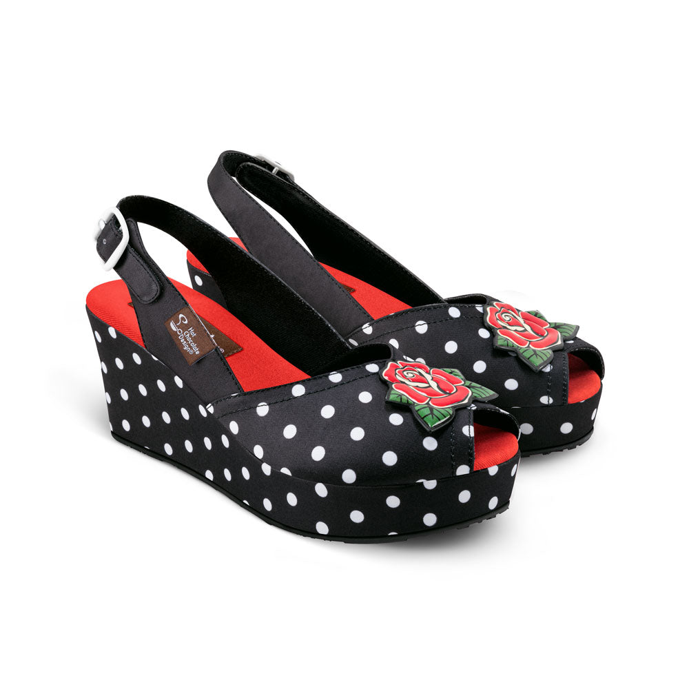Chocolaticas® ROCKABILLY Women's Wedge Sandal