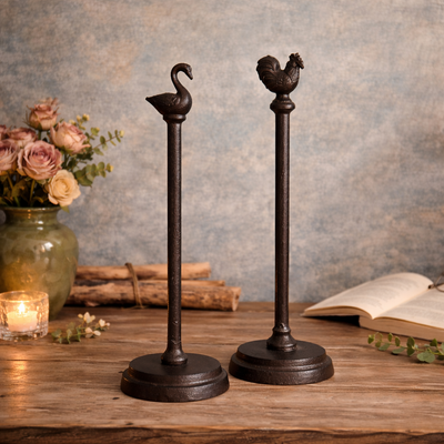 Rustic Cast Iron Paper Towel Holder