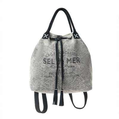 Myra Sel de Mer Bucket Backpack in Aged Grey