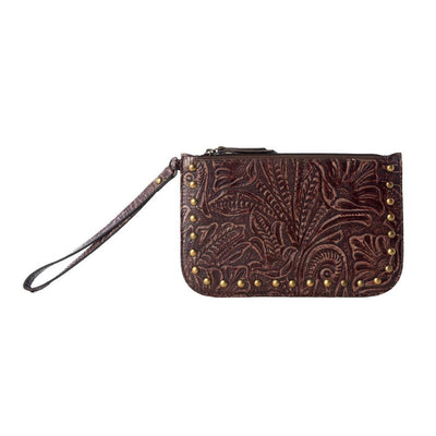 Myra Petalwild Western Wallet for Women in brown with embossed detail