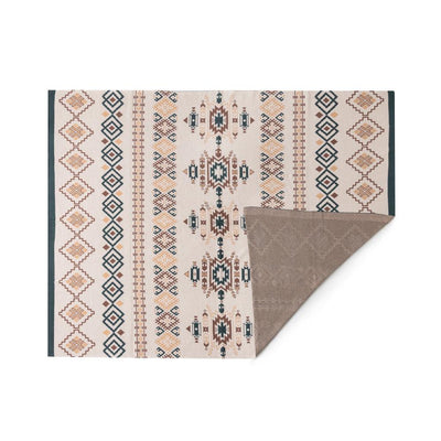 Myra Canyon Knit Cotton Throw in Sandstone Geo For Your Western Couch