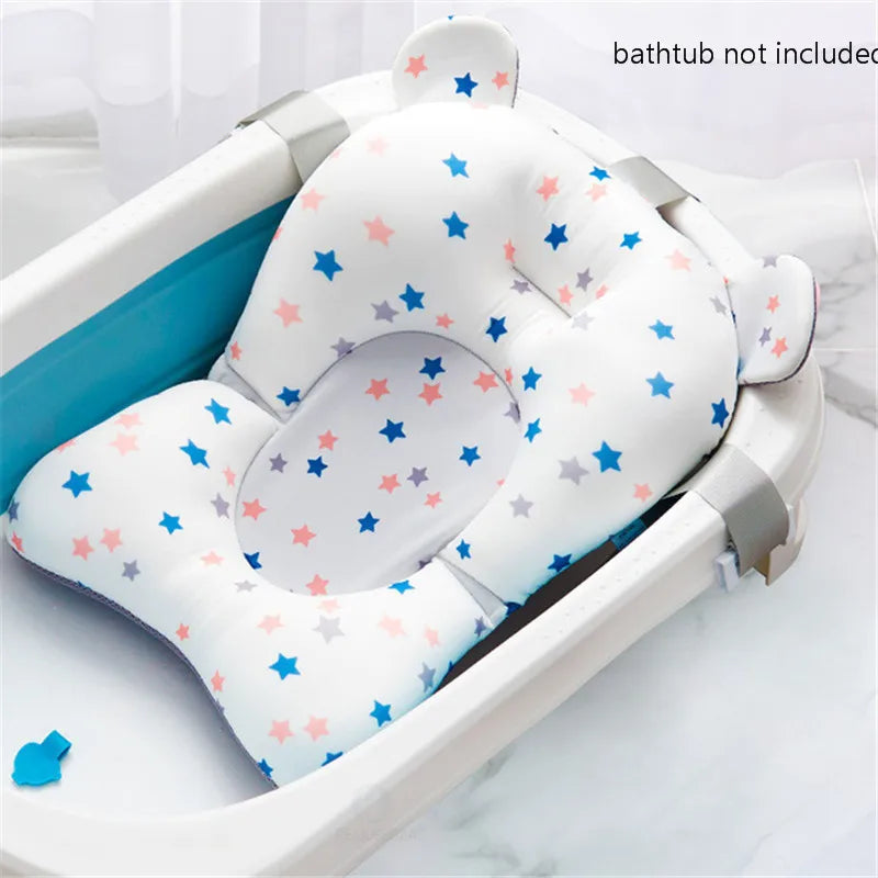 Baby Shower Bath Tub Pad, Non-Slip Newborn Bathtub Cushion Mat