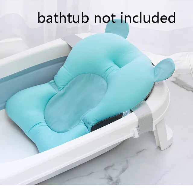 Baby Shower Bath Tub Pad, Non-Slip Newborn Bathtub Cushion Mat