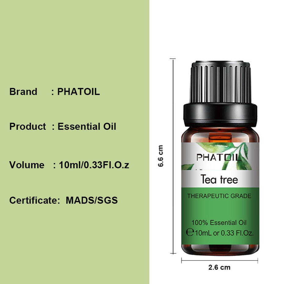 PHATOIL 37pcs/Set Essential Oils 10ML Sandalwood Cinnamon Cedarwood Camphor Tea tree Frankincense Juniper Black Pepper Cypress