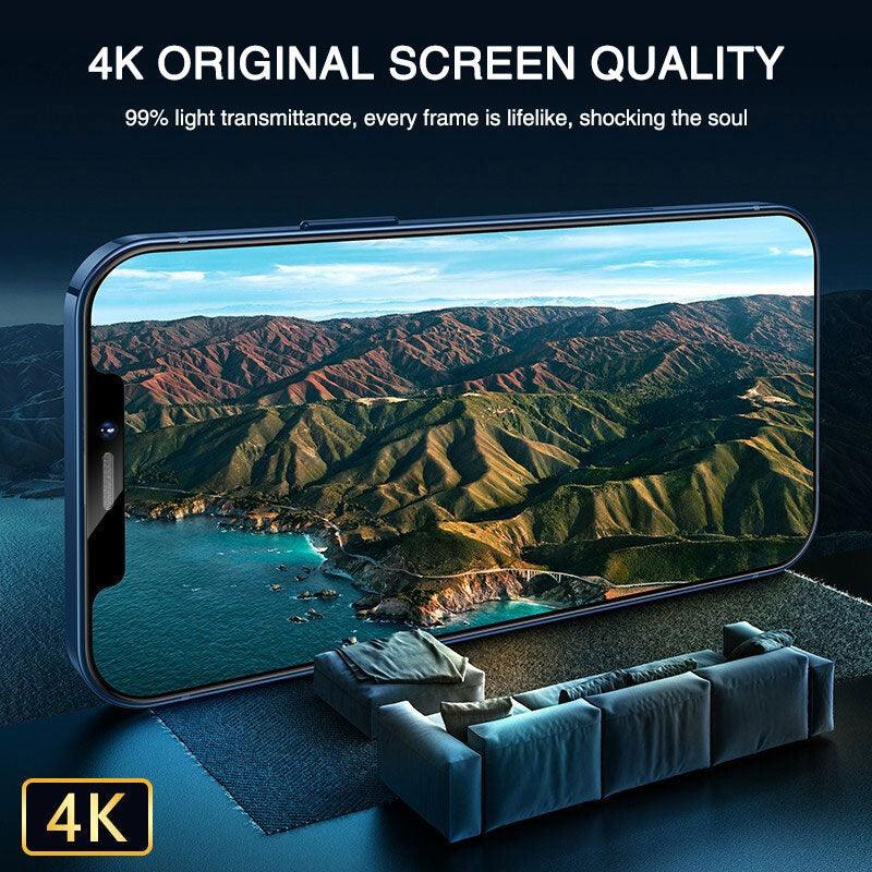 120D New upgrade Tempered Glass For iPhone 14 13 12 7 8 Plus Mini XR X XS Screen Protector For Iphone 14 13 12 11 Pro Max Glass Anti-Scratch HD Tempered Glass Screen Protector