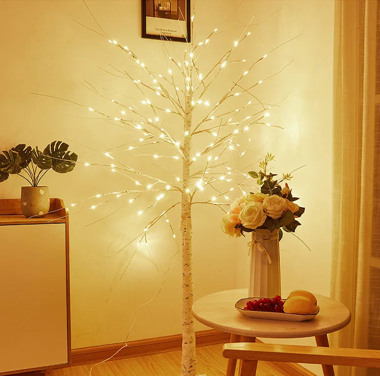 LED Birch Tree Lights Glowing Branch Light Night DIY Xmas Trees Suitable Home Bedroom Wedding Party Christmas Decoration Lamp
