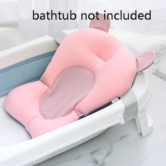 Baby Shower Bath Tub Pad, Non-Slip Newborn Bathtub Cushion Mat