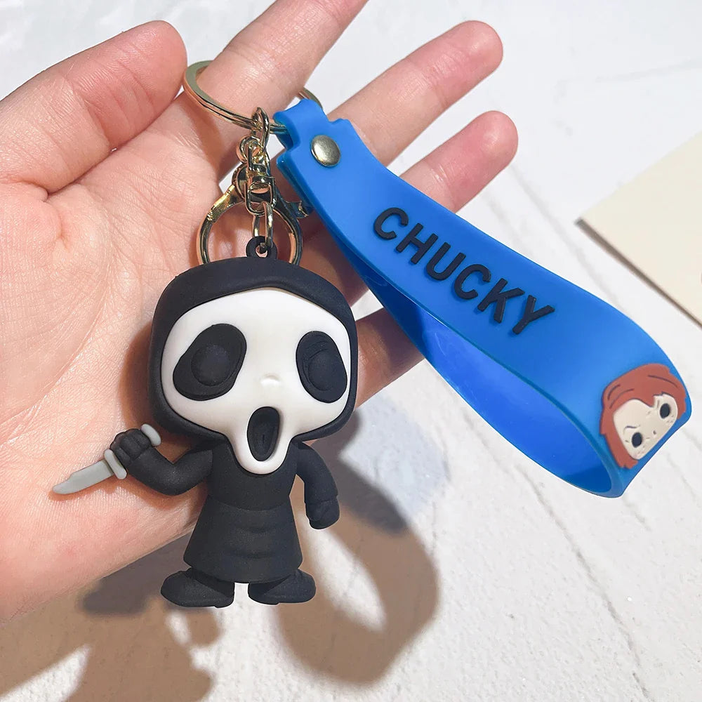 Horror Movie a Nightmare on Elm Street Keychain Cosplay Horror Halloween Party Accessories Gifts Cartoon Pendant Keyrings