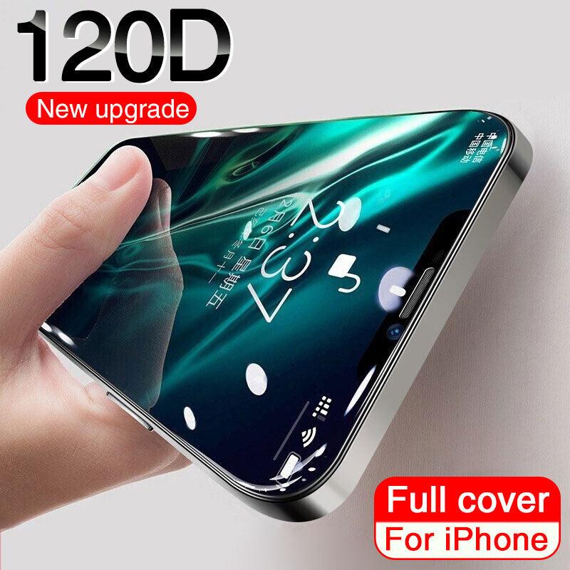 120D New upgrade Tempered Glass For iPhone 14 13 12 7 8 Plus Mini XR X XS Screen Protector For Iphone 14 13 12 11 Pro Max Glass Anti-Scratch HD Tempered Glass Screen Protector