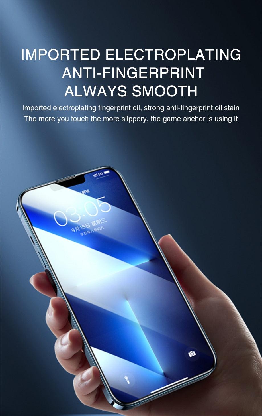 120D New upgrade Tempered Glass For iPhone 14 13 12 7 8 Plus Mini XR X XS Screen Protector For Iphone 14 13 12 11 Pro Max Glass Anti-Scratch HD Tempered Glass Screen Protector