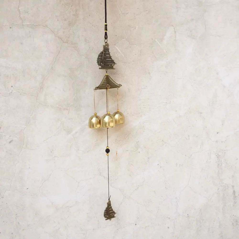 Retro Wind Chimes Copper Wind Bell Hanging Pendants Garden Decorations Outdoor Oriental Lucky Pendants