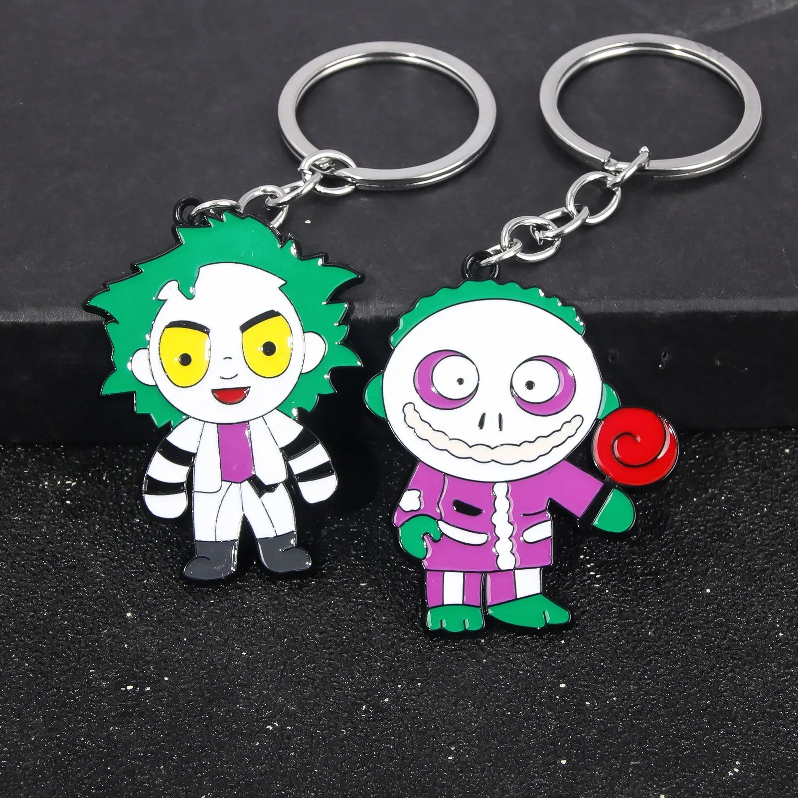 New Cartoon Anime Horror Killer Enamel Keychain Pendant Jack the Ripper Black Friday Keyring Cosplay Props Men Women Bag Jewelry