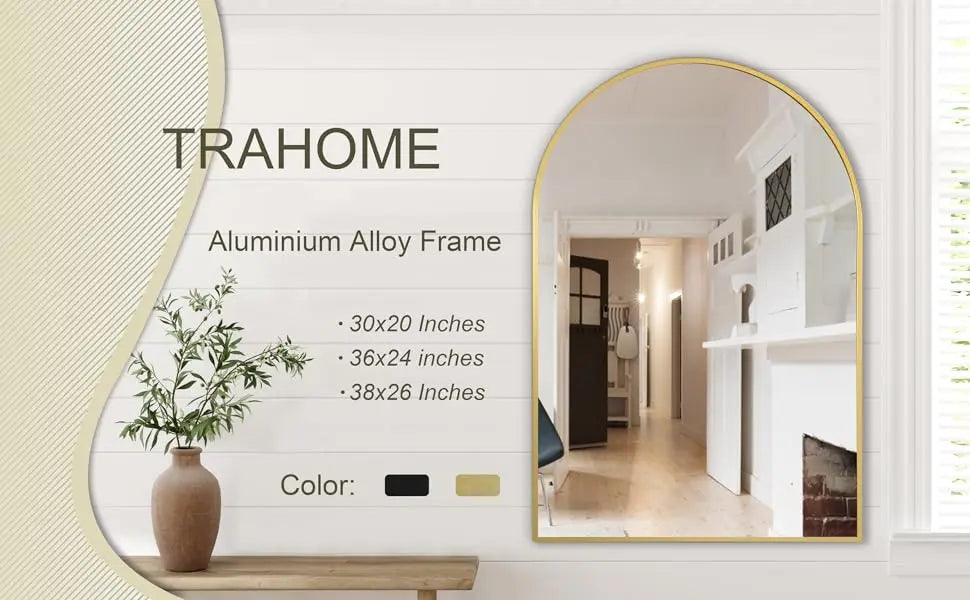 Mirror for Bathroom,Mirrors for Wall,24''x36'',Vanity Mirror for Bedroom Dresser, Entryway, Living Room, Metal Frame