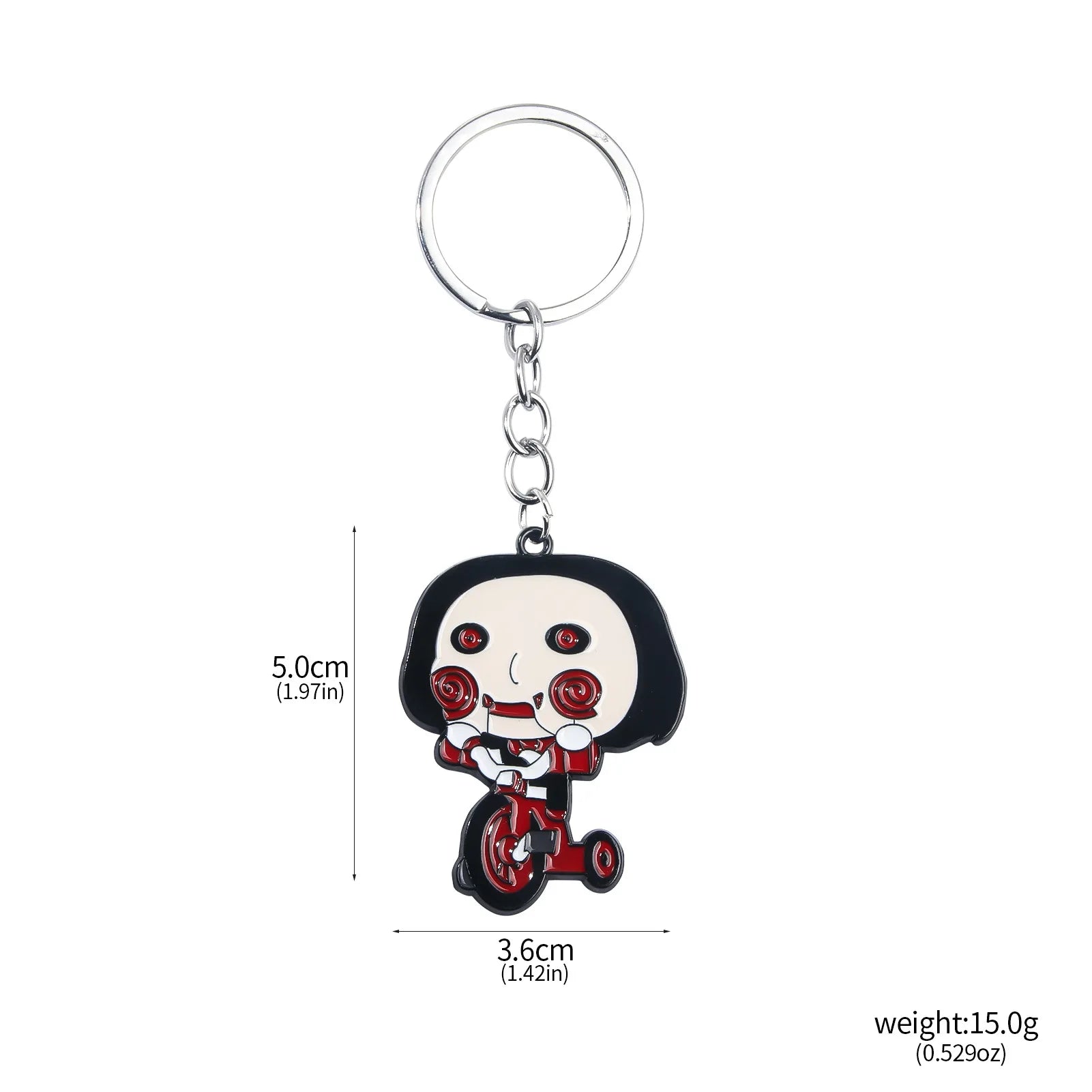 New Cartoon Anime Horror Killer Enamel Keychain Pendant Jack the Ripper Black Friday Keyring Cosplay Props Men Women Bag Jewelry